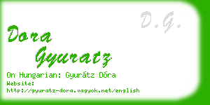 dora gyuratz business card