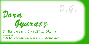 dora gyuratz business card